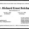 Reichart Richard 1901-1990 Todesanzeige